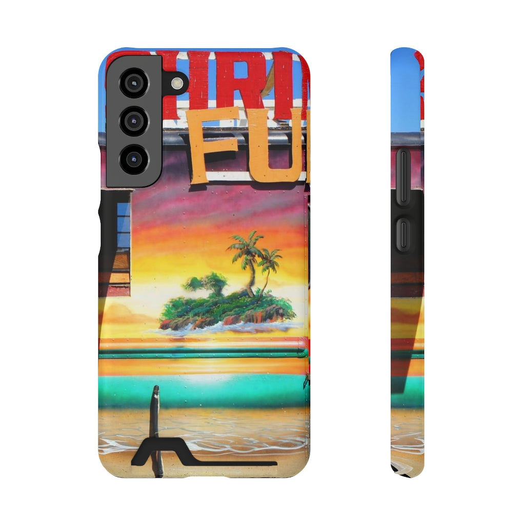 "Island Love" - Galaxy S22 S21 & iPhone 13 Case With Card Holder - Fry1Productions