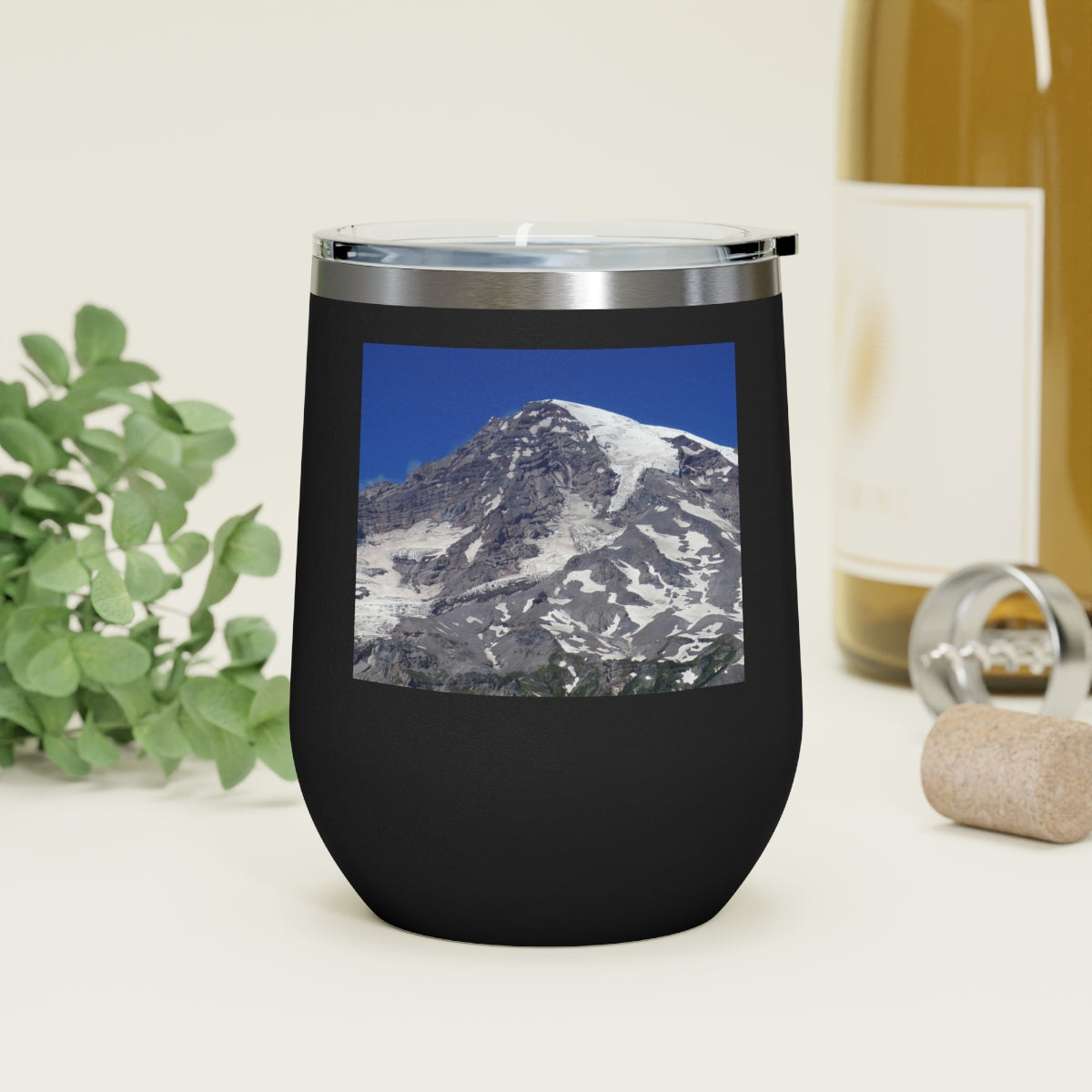 Majestic Mt. Rainier - 12 oz Insulated Wine Tumbler - Fry1Productions