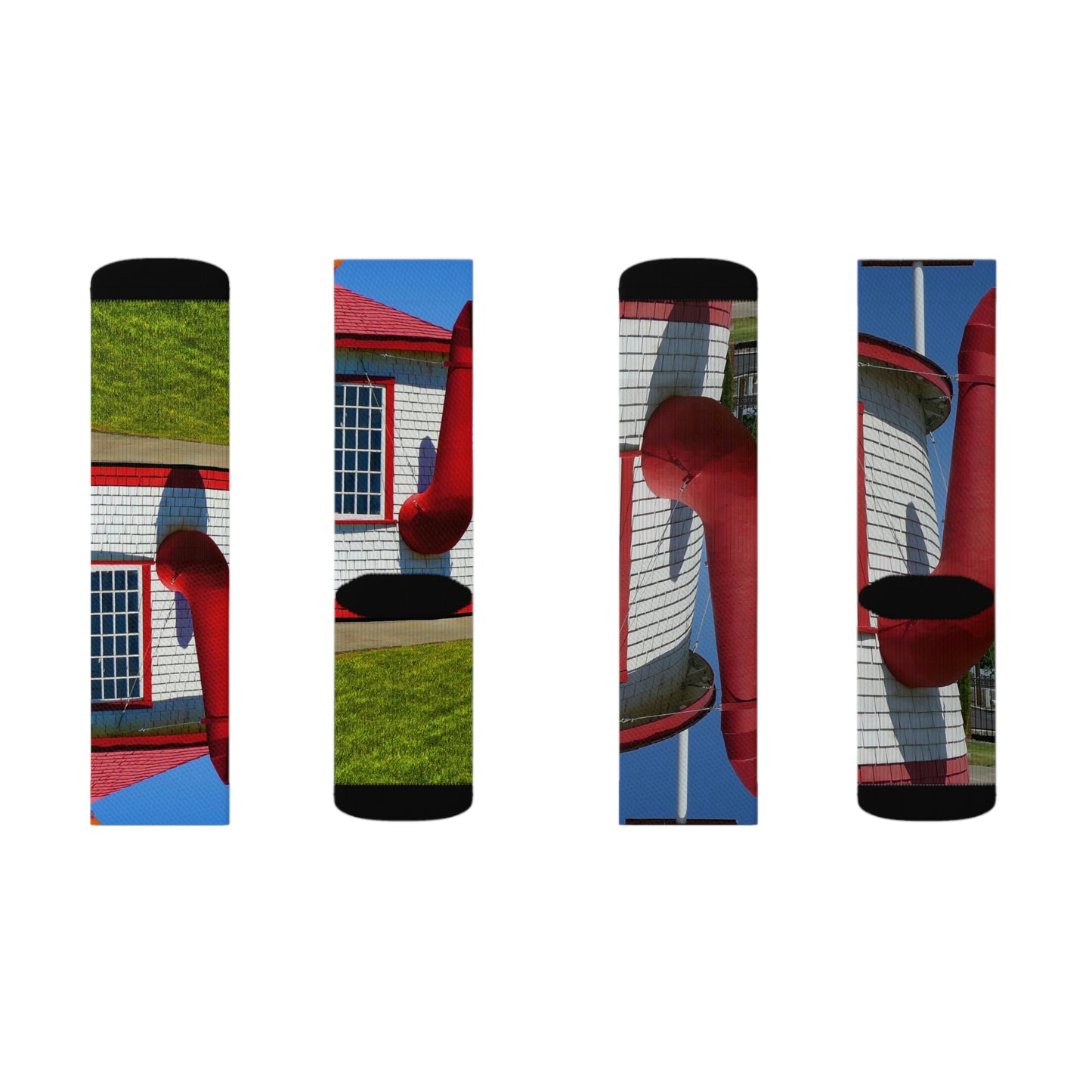 Historic Teapot Dome Service Station - All-Over Print Socks - Fry1Productions