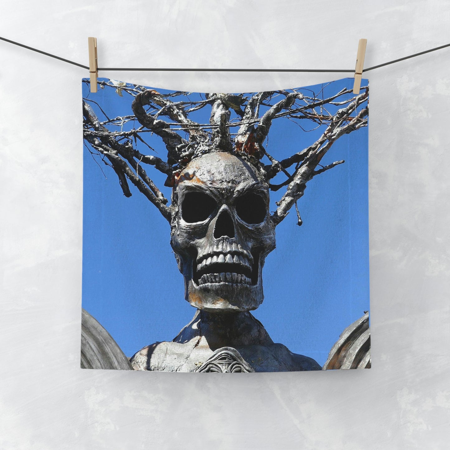 Skull Warrior Stare - Face Towel - Fry1Productions
