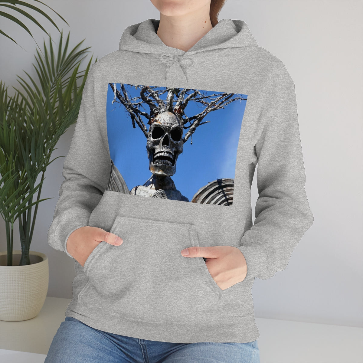 Skull Warrior Stare - Unisex Heavy Blend Hooded Sweatshirt - Fry1Productions