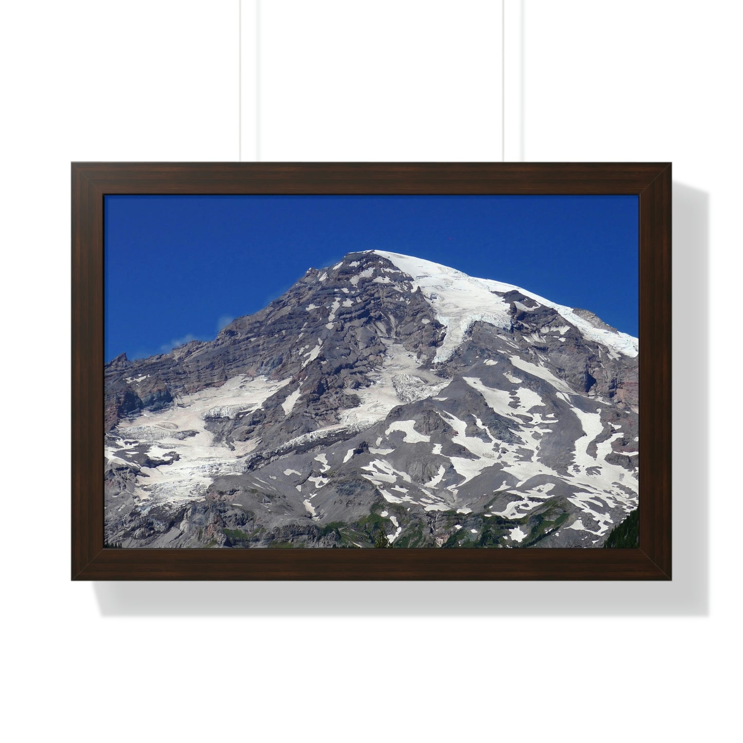 Majestic Mt. Rainier - Framed Horizontal Poster - Fry1Productions