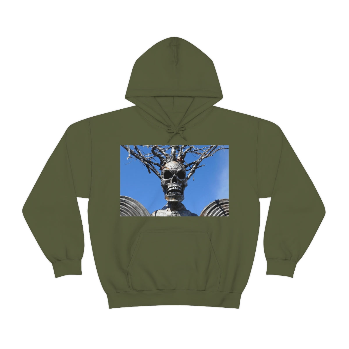Skull Warrior Stare - Unisex Heavy Blend Hooded Sweatshirt - Fry1Productions