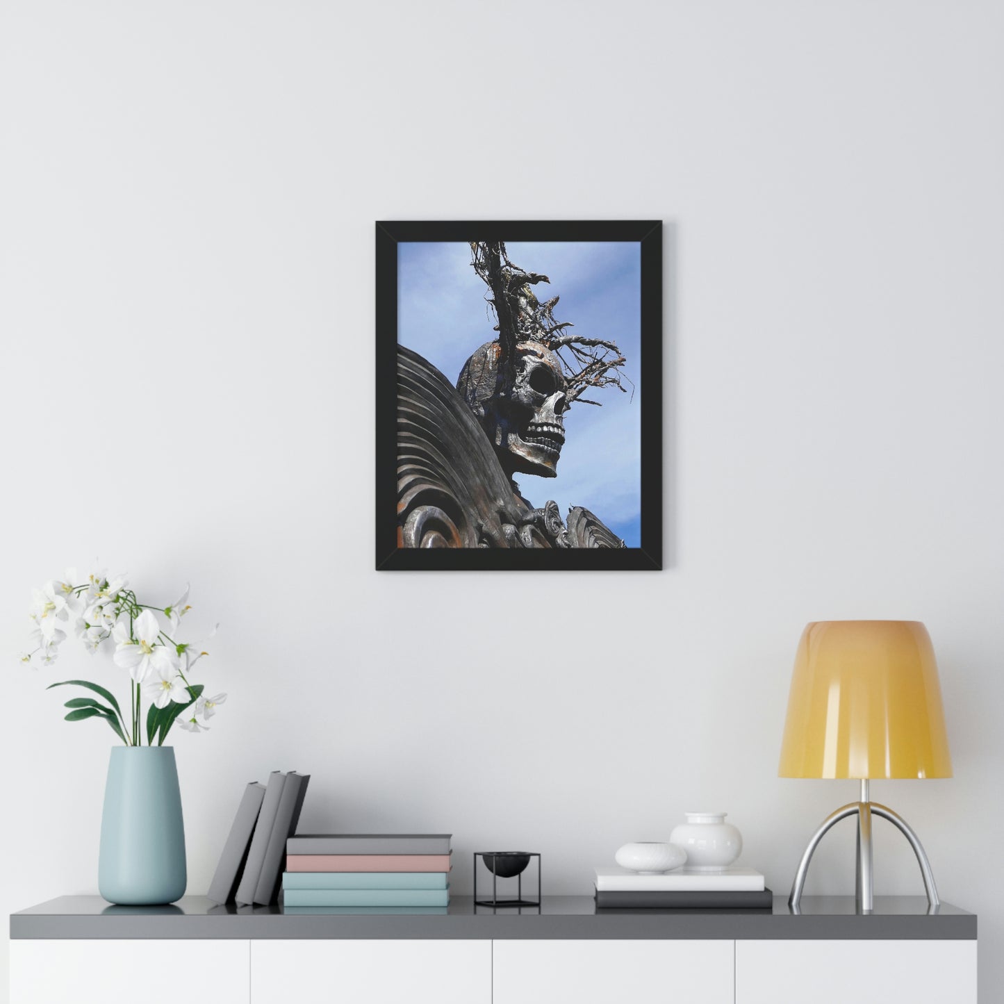Skull Warrior - Framed Vertical Poster - Fry1Productions