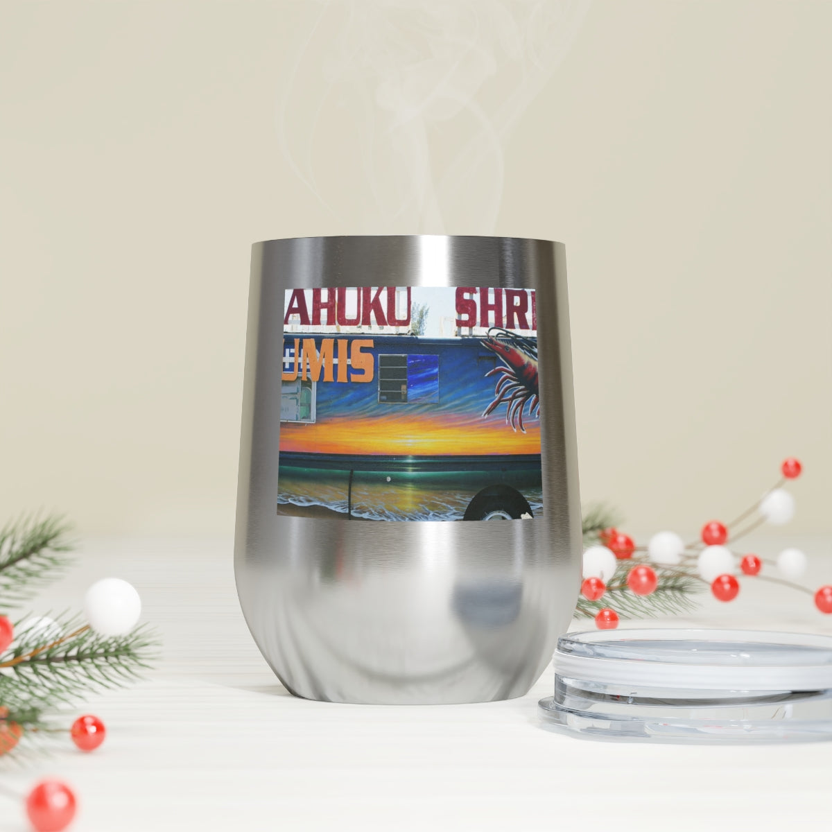 Fumis Aloha - 12 oz Insulated Wine Tumbler - Fry1Productions