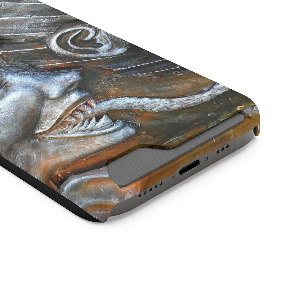 "Snakily Speaking" - Galaxy S22 S21 & iPhone 13 Case With Card Holder - Fry1Productions
