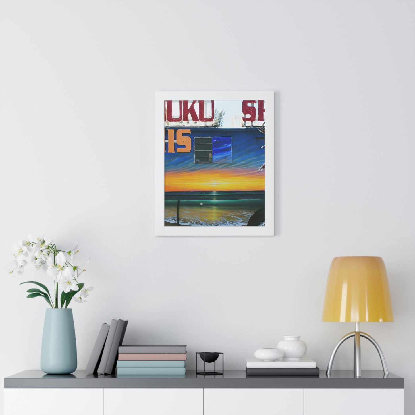 Fumis Aloha - Framed Vertical Poster - Fry1Productions