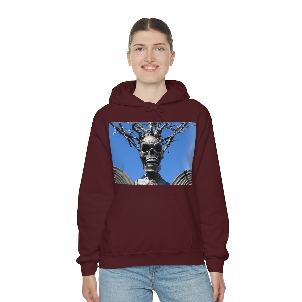 Skull Warrior Stare - Unisex Heavy Blend Hooded Sweatshirt - Fry1Productions