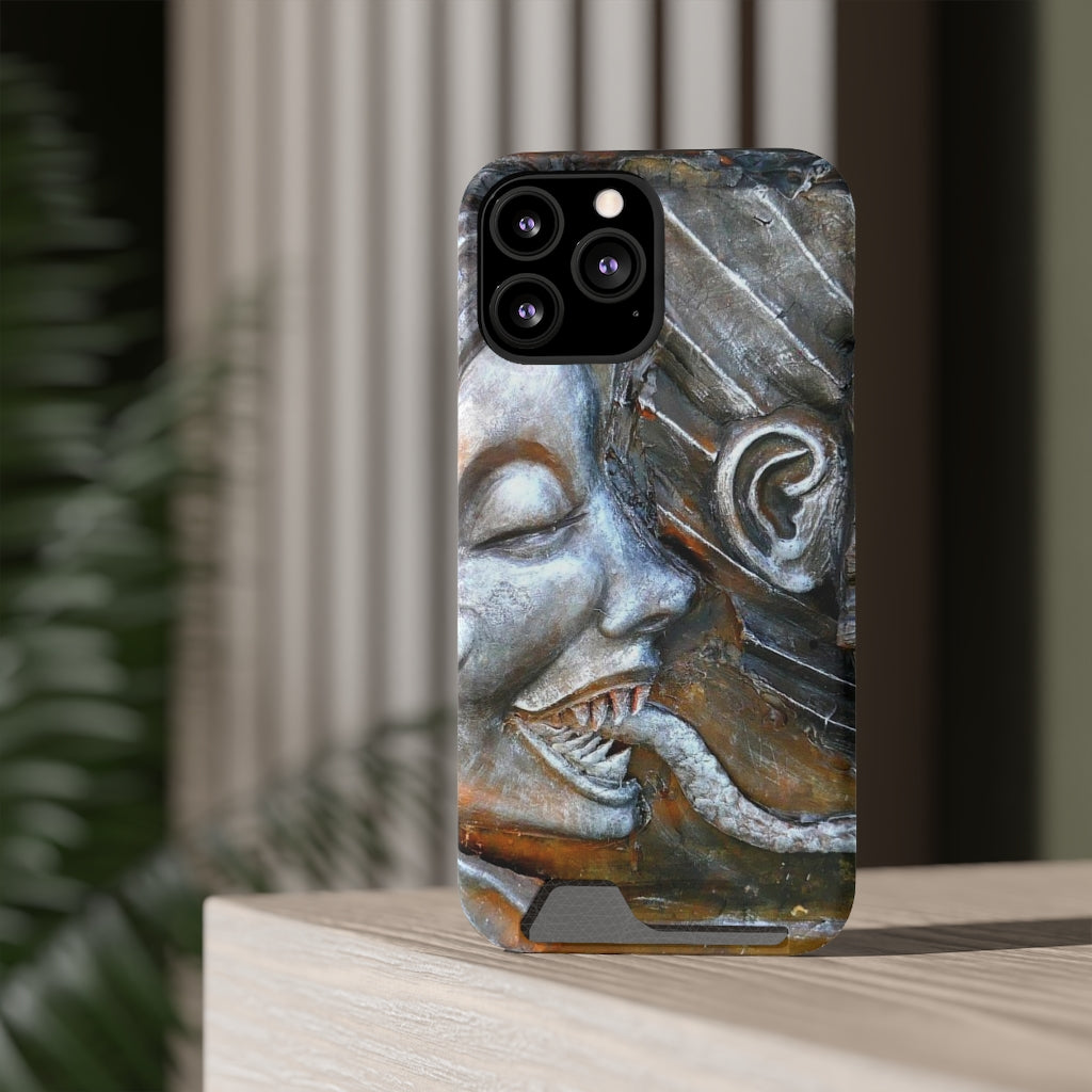 "Snakily Speaking" - Galaxy S22 S21 & iPhone 13 Case With Card Holder - Fry1Productions