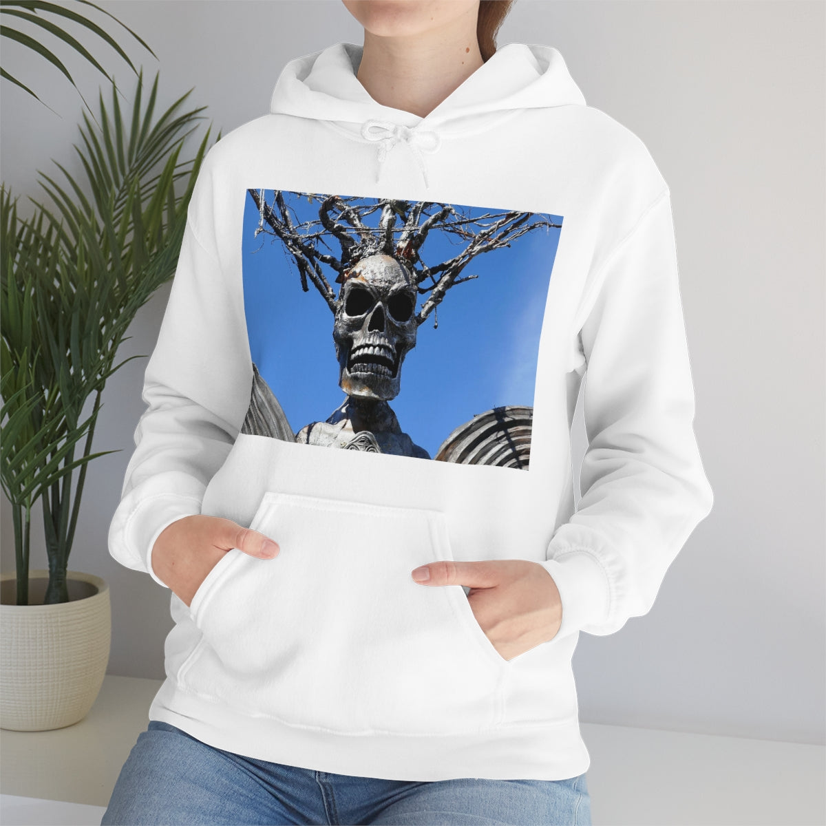 Skull Warrior Stare - Unisex Heavy Blend Hooded Sweatshirt - Fry1Productions