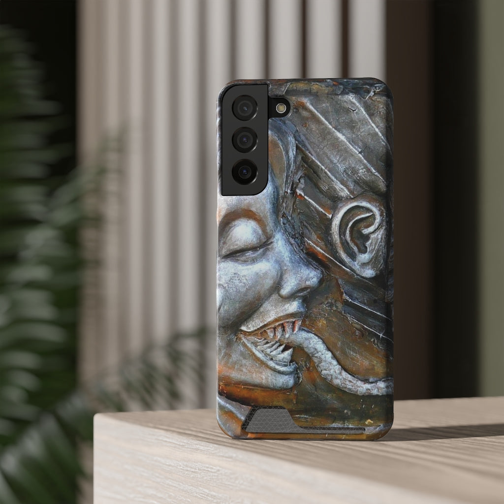 "Snakily Speaking" - Galaxy S22 S21 & iPhone 13 Case With Card Holder - Fry1Productions