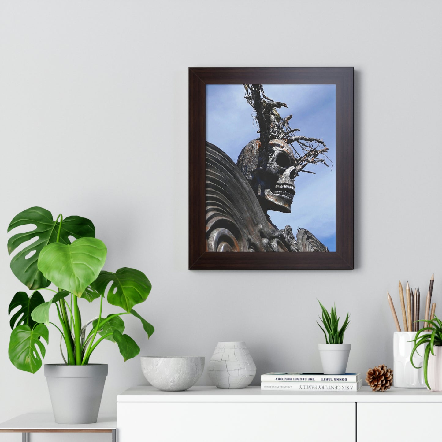 Skull Warrior - Framed Vertical Poster - Fry1Productions