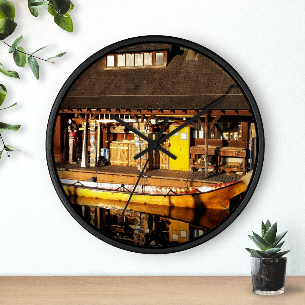 "Q'il'bid Awe" - 10" Wooden Frame Wall Clock - Fry1Productions
