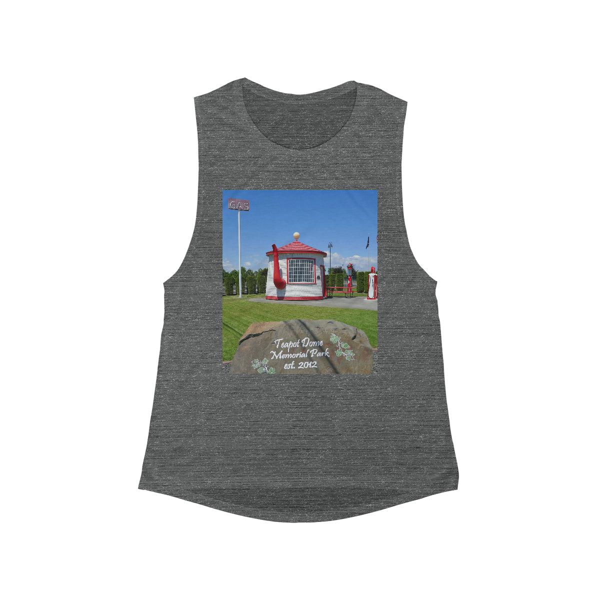 Teapot Dome Memorial Park - Women's Flowy Scoop Muscle Tank - Fry1Productions