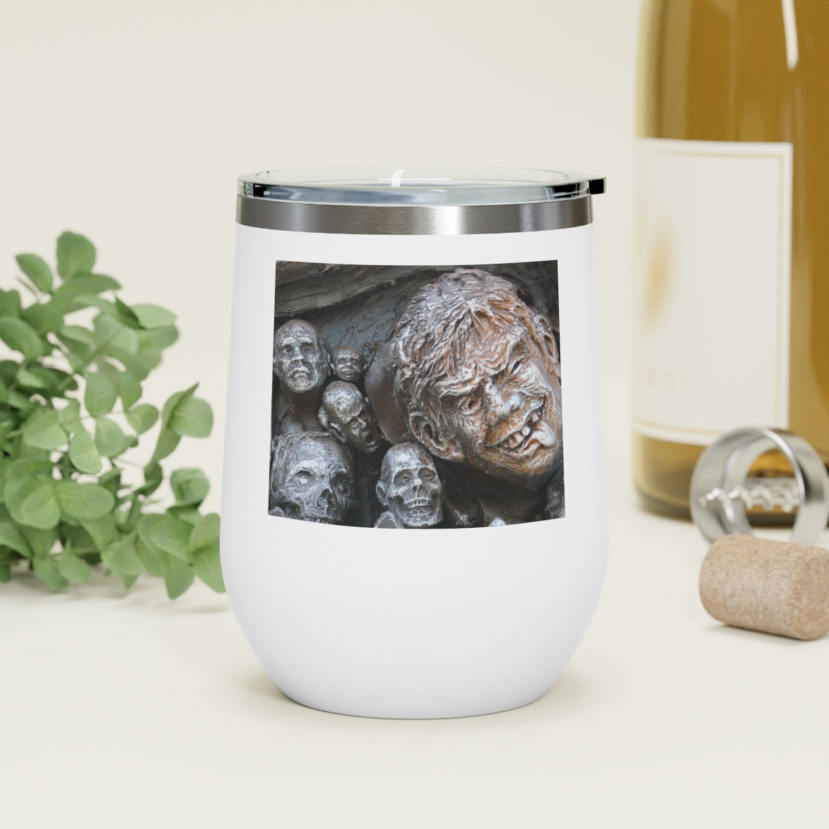 Waiting for the King - 12 oz Insulated Wine Tumbler - Fry1Productions