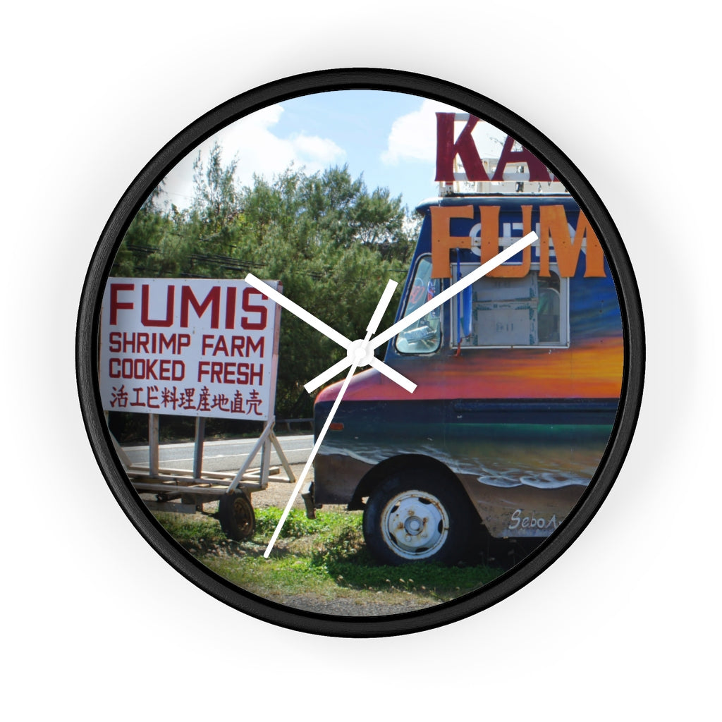 Aloha Keanu - 10" Wooden Frame Wall Clock - Fry1Productions