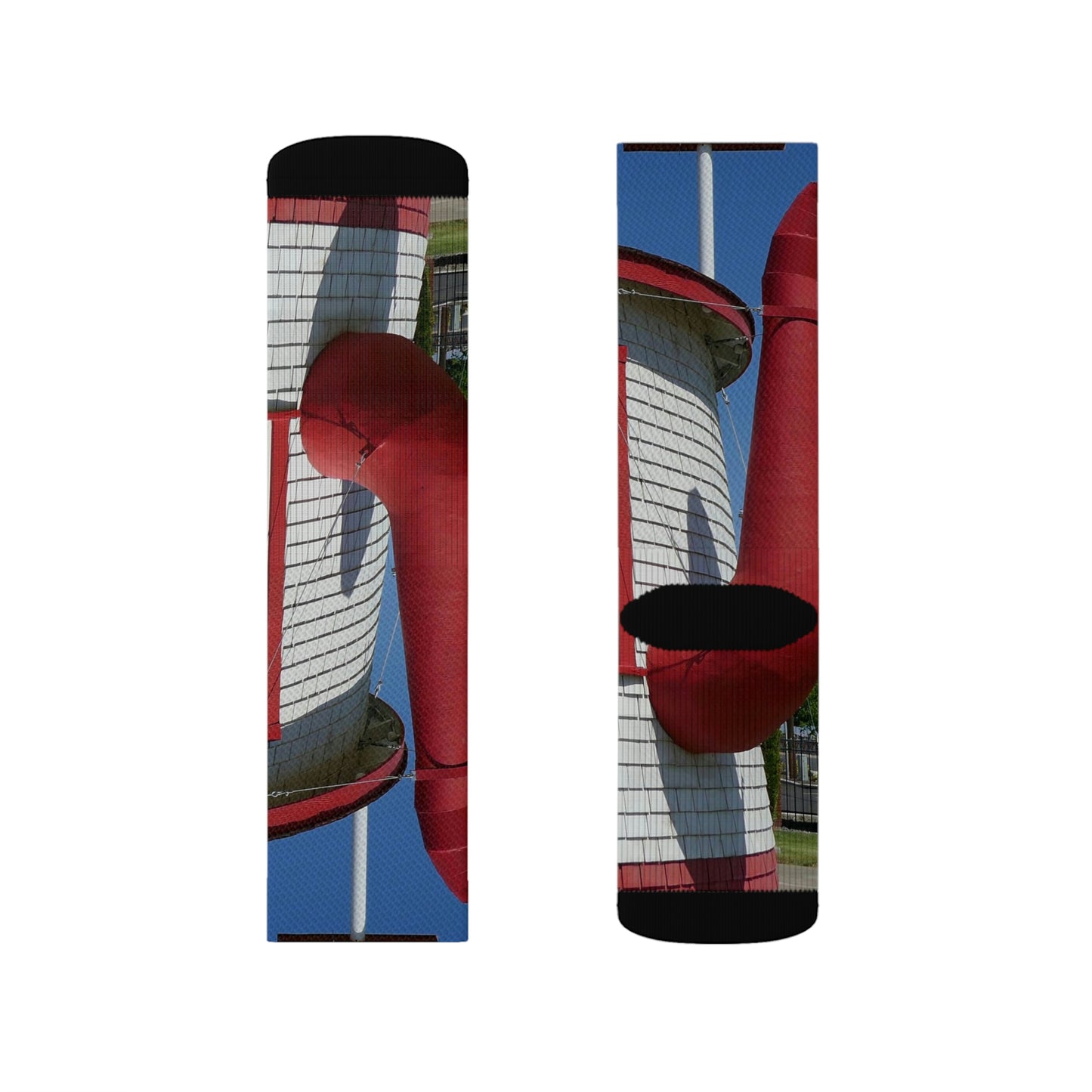 Historic Teapot Dome Service Station - All-Over Print Socks - Fry1Productions
