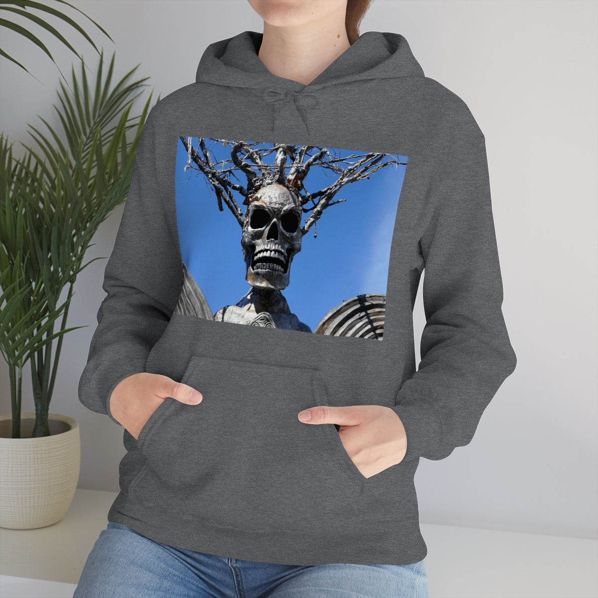 Skull Warrior Stare - Unisex Heavy Blend Hooded Sweatshirt - Fry1Productions