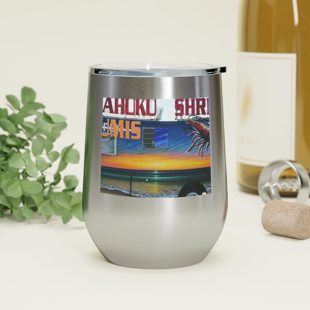 Fumis Aloha - 12 oz Insulated Wine Tumbler - Fry1Productions