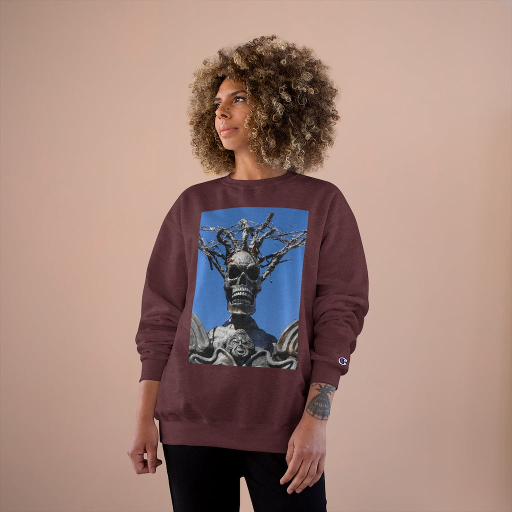 Skull Warrior Stare - Champion Sweatshirt - Fry1Productions
