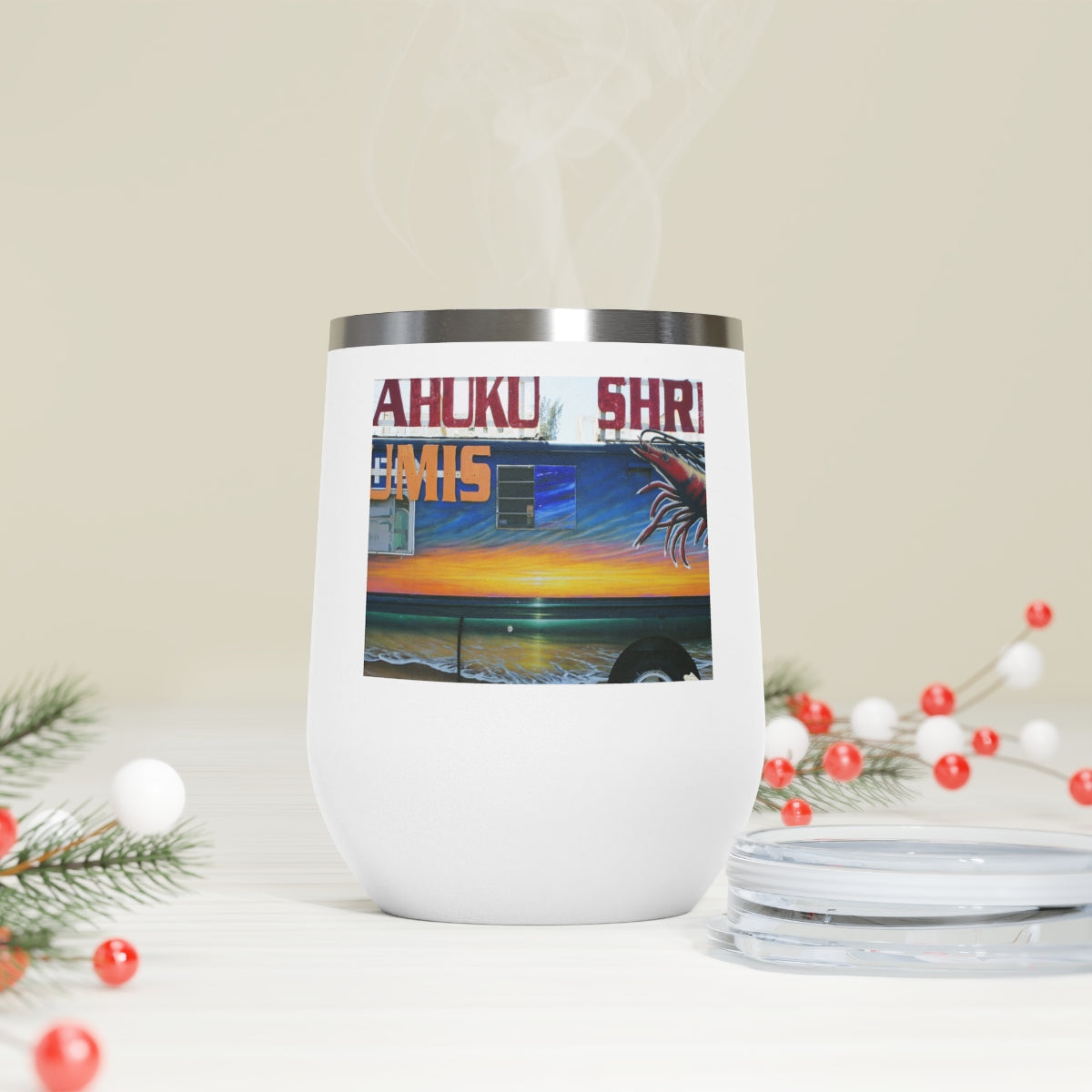 Fumis Aloha - 12 oz Insulated Wine Tumbler - Fry1Productions