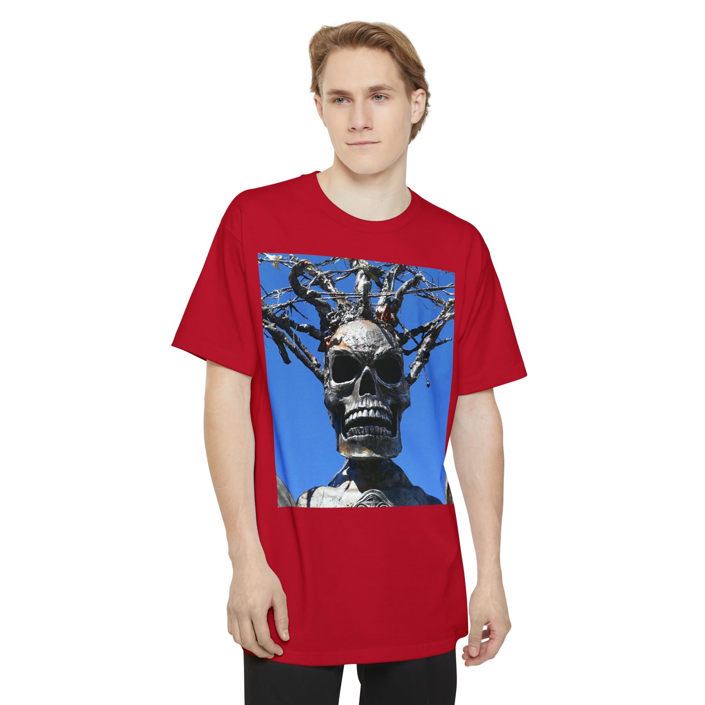 Skull Warrior Stare - Unisex Tall Beefy T-Shirt - Fry1Productions