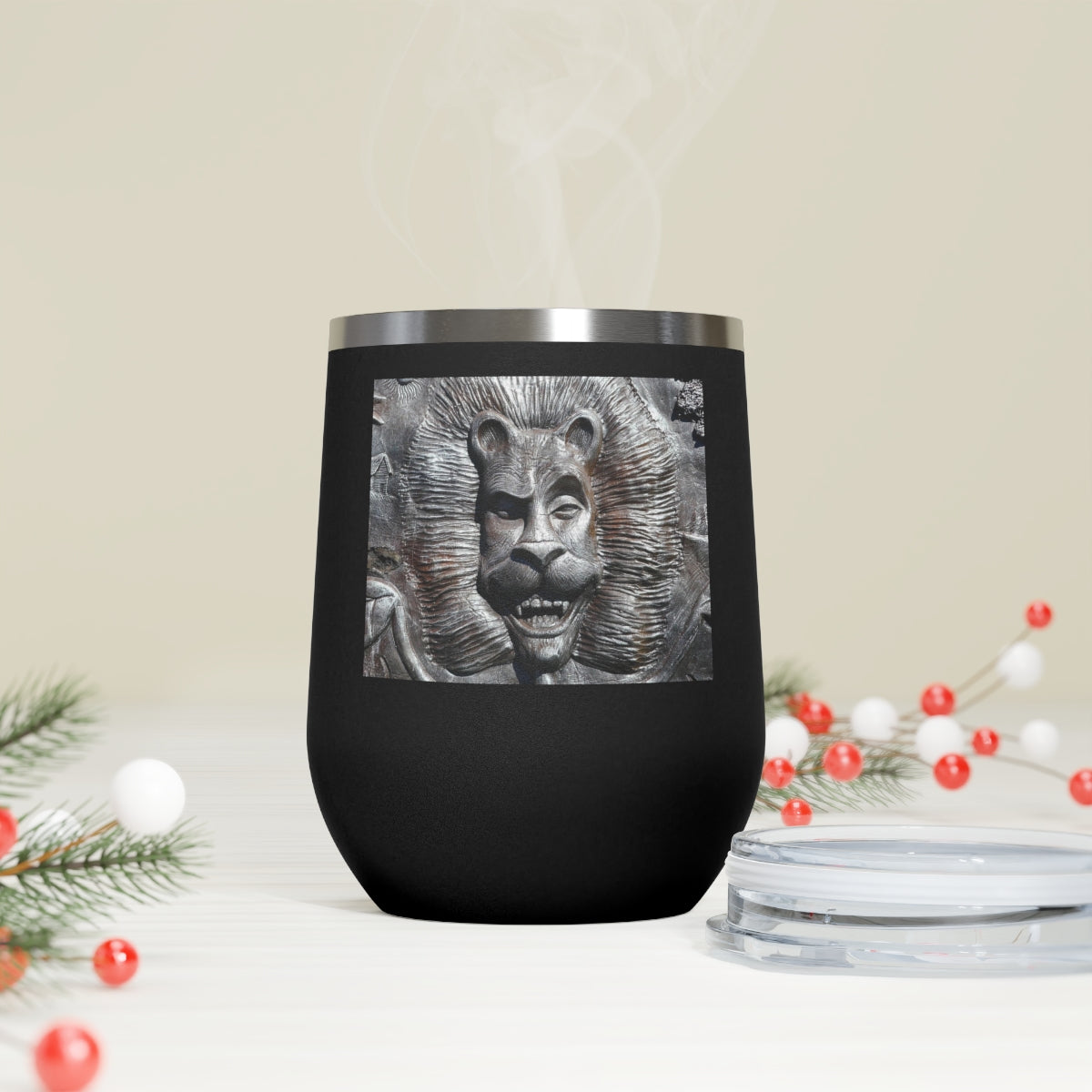 Lion's Friends Forever - 12 oz Insulated Wine Tumbler - Fry1Productions