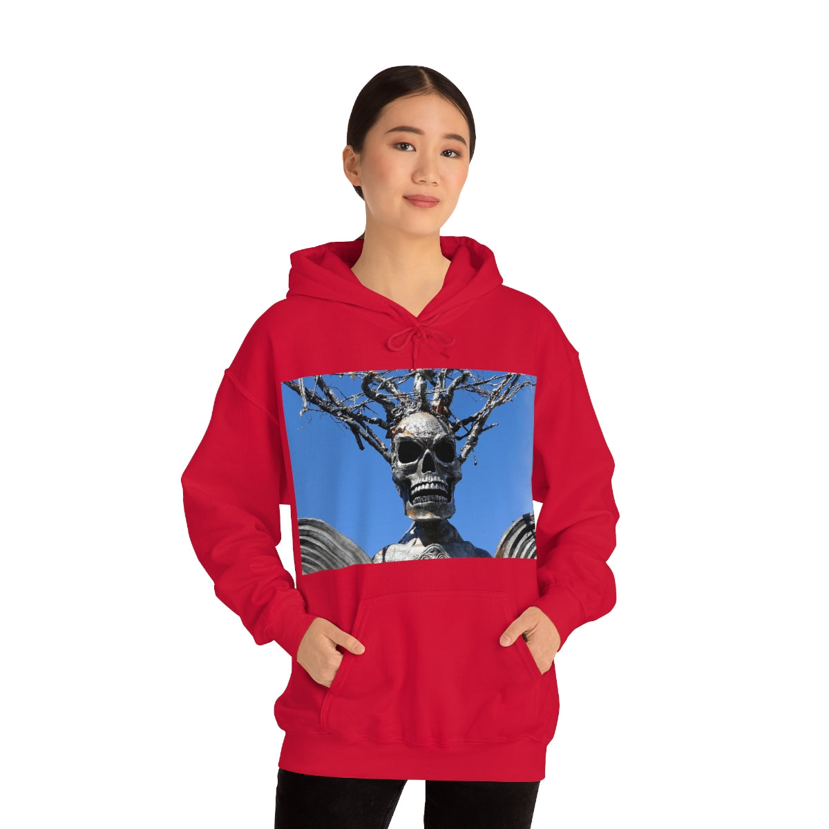 Skull Warrior Stare - Unisex Heavy Blend Hooded Sweatshirt - Fry1Productions