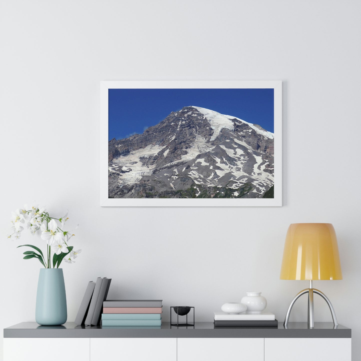 Majestic Mt. Rainier - Framed Horizontal Poster - Fry1Productions