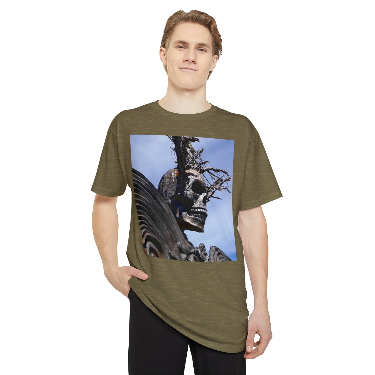 Skull Warrior - Unisex Long Body Urban T-Shirt - Fry1Productions