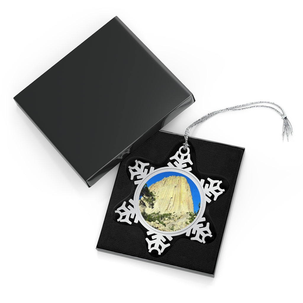 Reaching Heaven - Pewter Snowflake Ornament - Fry1Productions