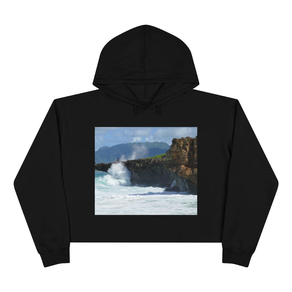 Rockin Surfer's Rope - Crop Hoodie - Fry1Productions