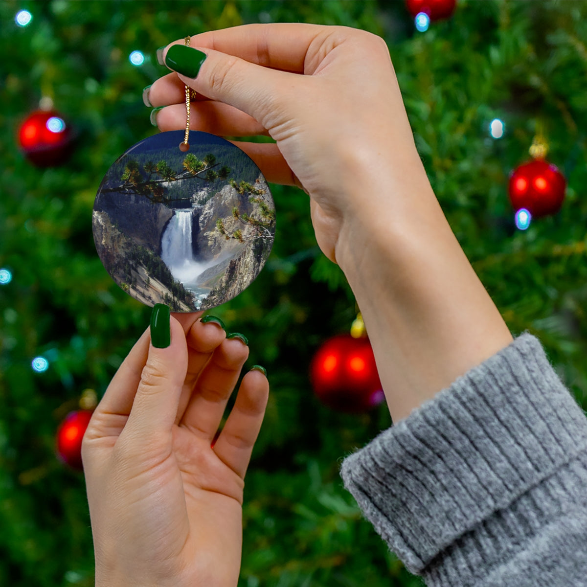 Yellowstone's Splendor - Ceramic Ornaments - Fry1Productions