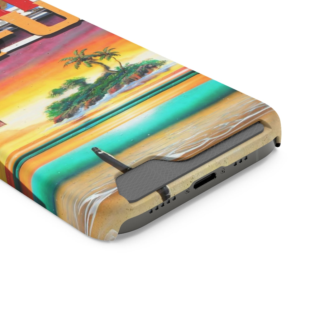 "Island Love" - Galaxy S22 S21 & iPhone 13 Case With Card Holder - Fry1Productions