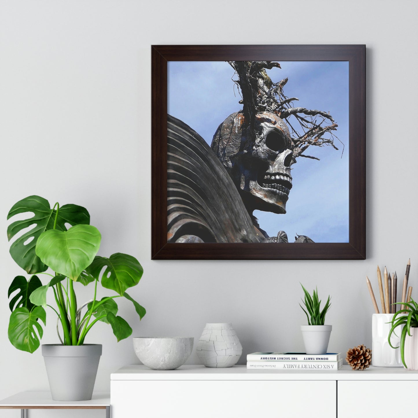 Skull Warrior - Framed Vertical Poster - Fry1Productions