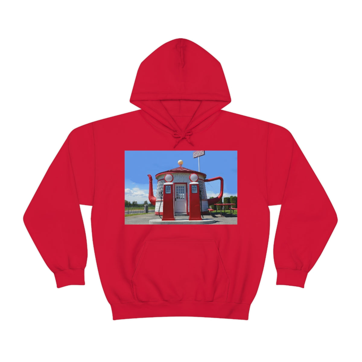 Awesome Teapot Dome Service Station - Unisex Heavy Blend Hooded Sweatshirt - Fry1Productions