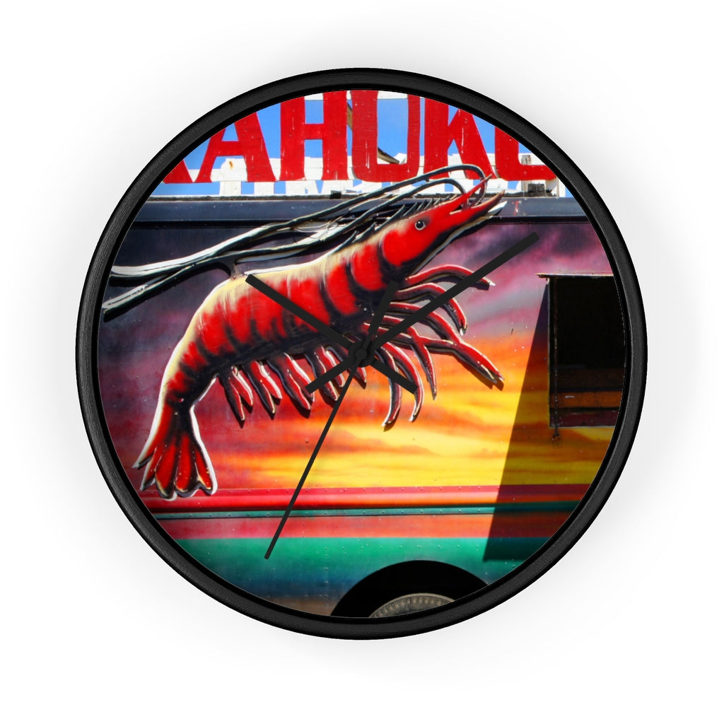 "Kahuku Kai" - 10" Wooden Frame Wall Clock - Fry1Productions