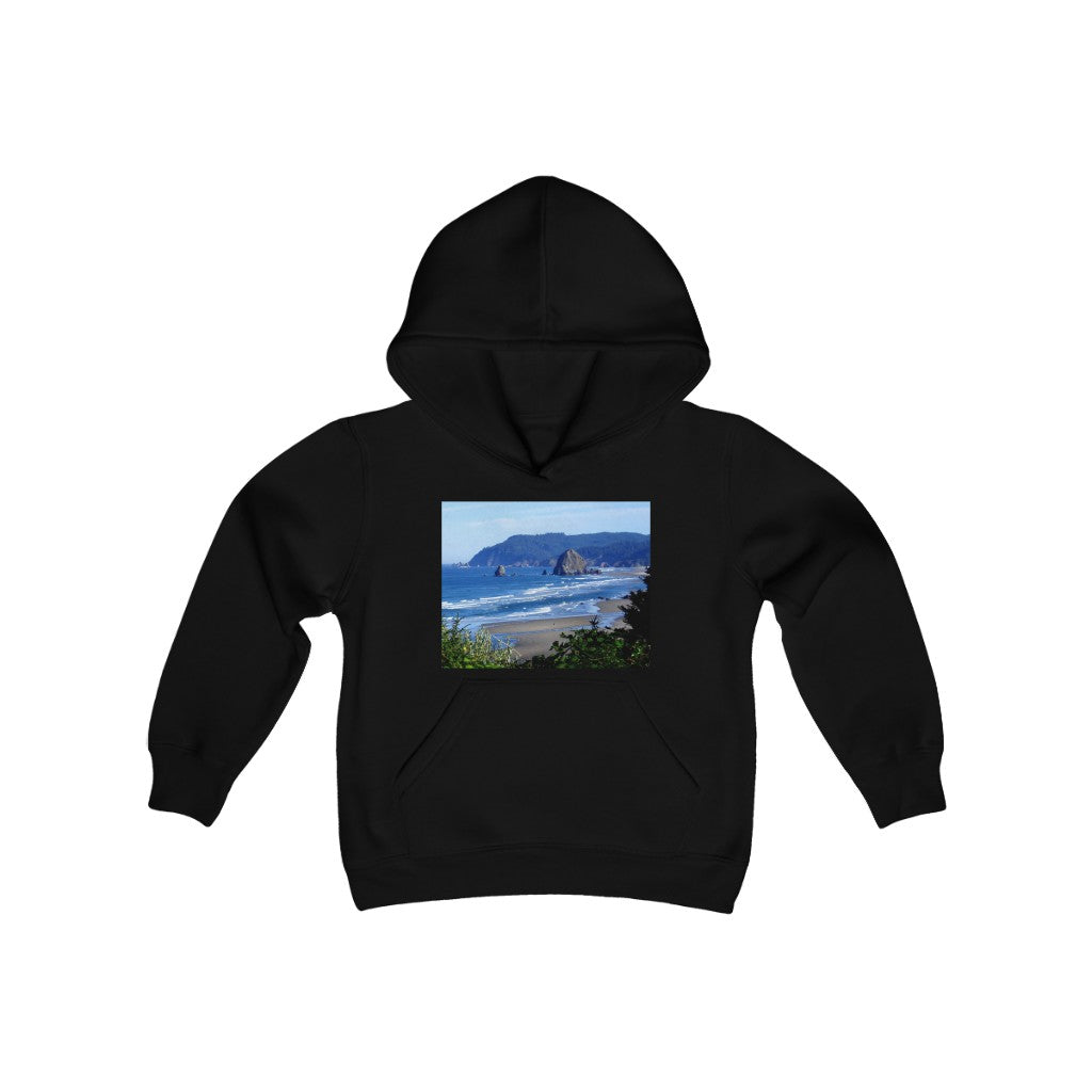 "Sea Stacks Triumph" - Youth Heavy Blend Hooded Sweatshirt - Fry1Productions