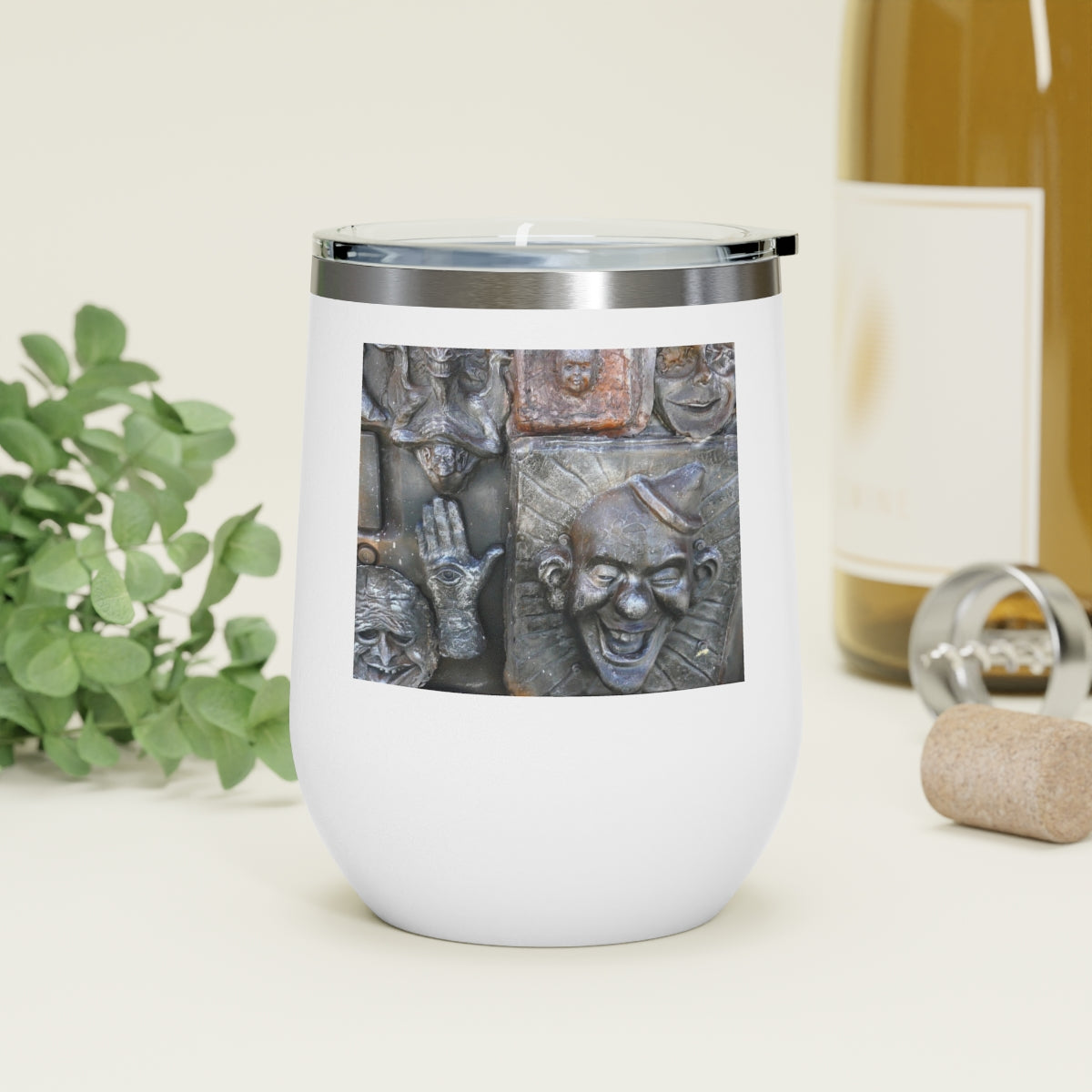 Cosmic Laughter - 12 oz Insulated Wine Tumbler - Fry1Productions