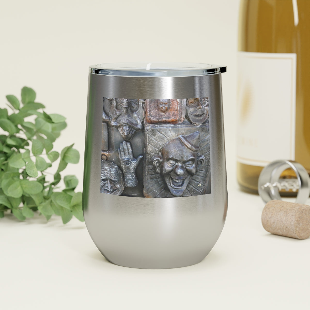 Cosmic Laughter - 12 oz Insulated Wine Tumbler - Fry1Productions
