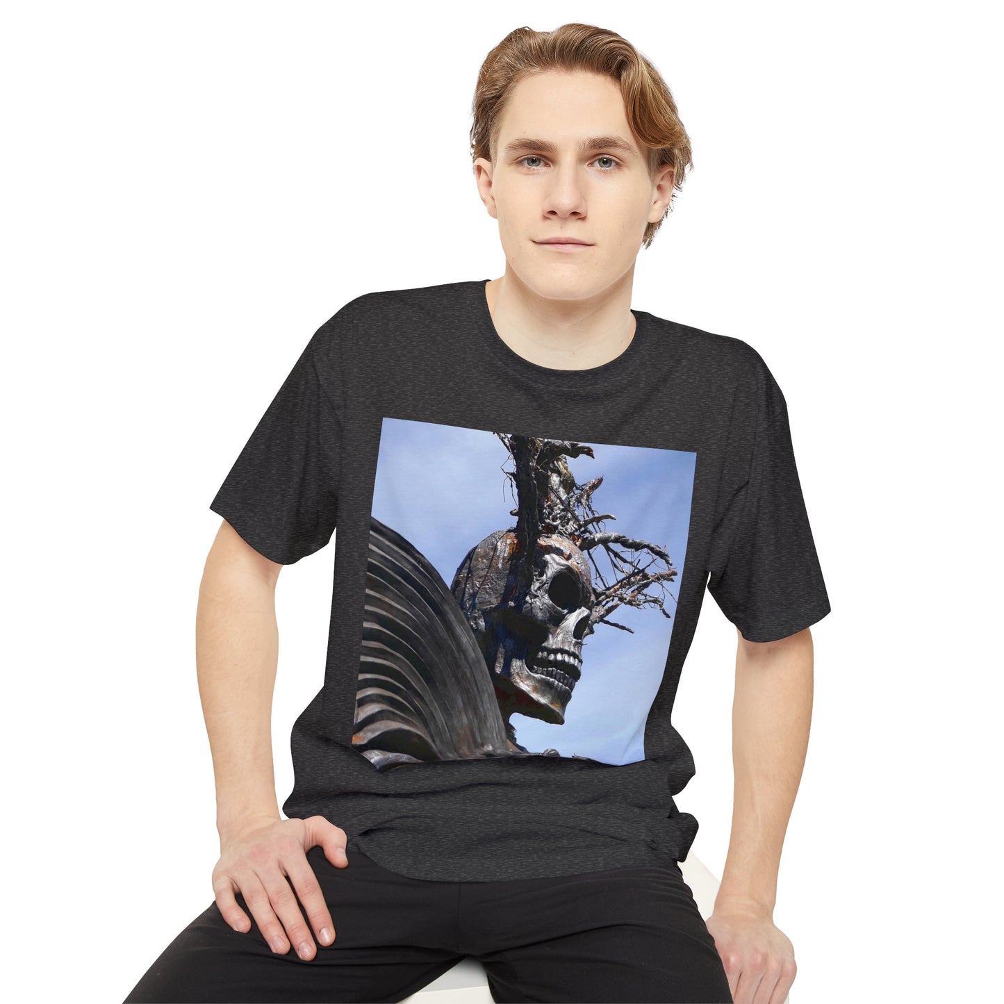Skull Warrior - Unisex Long Body Urban T-Shirt - Fry1Productions