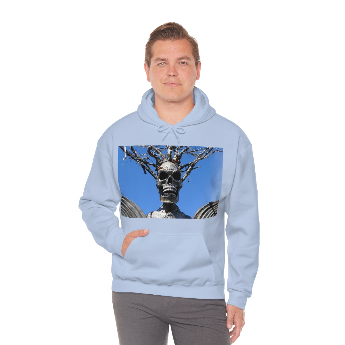 Skull Warrior Stare - Unisex Heavy Blend Hooded Sweatshirt - Fry1Productions