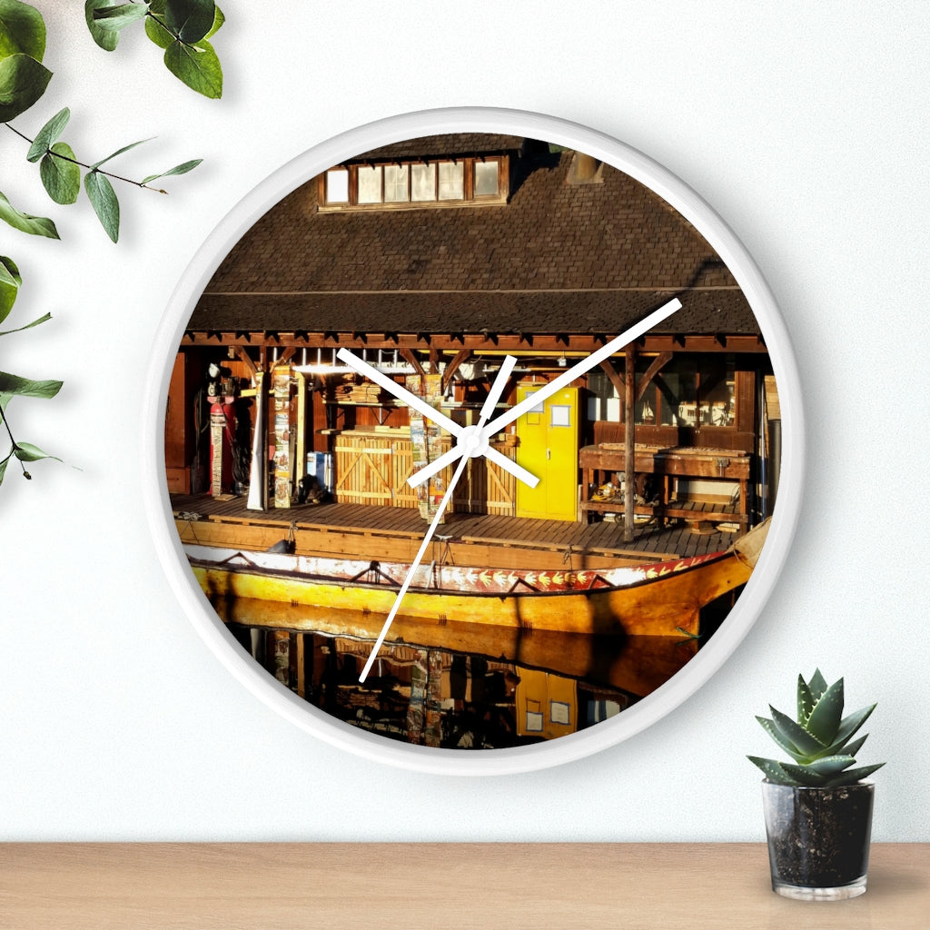 "Q'il'bid Awe" - 10" Wooden Frame Wall Clock - Fry1Productions