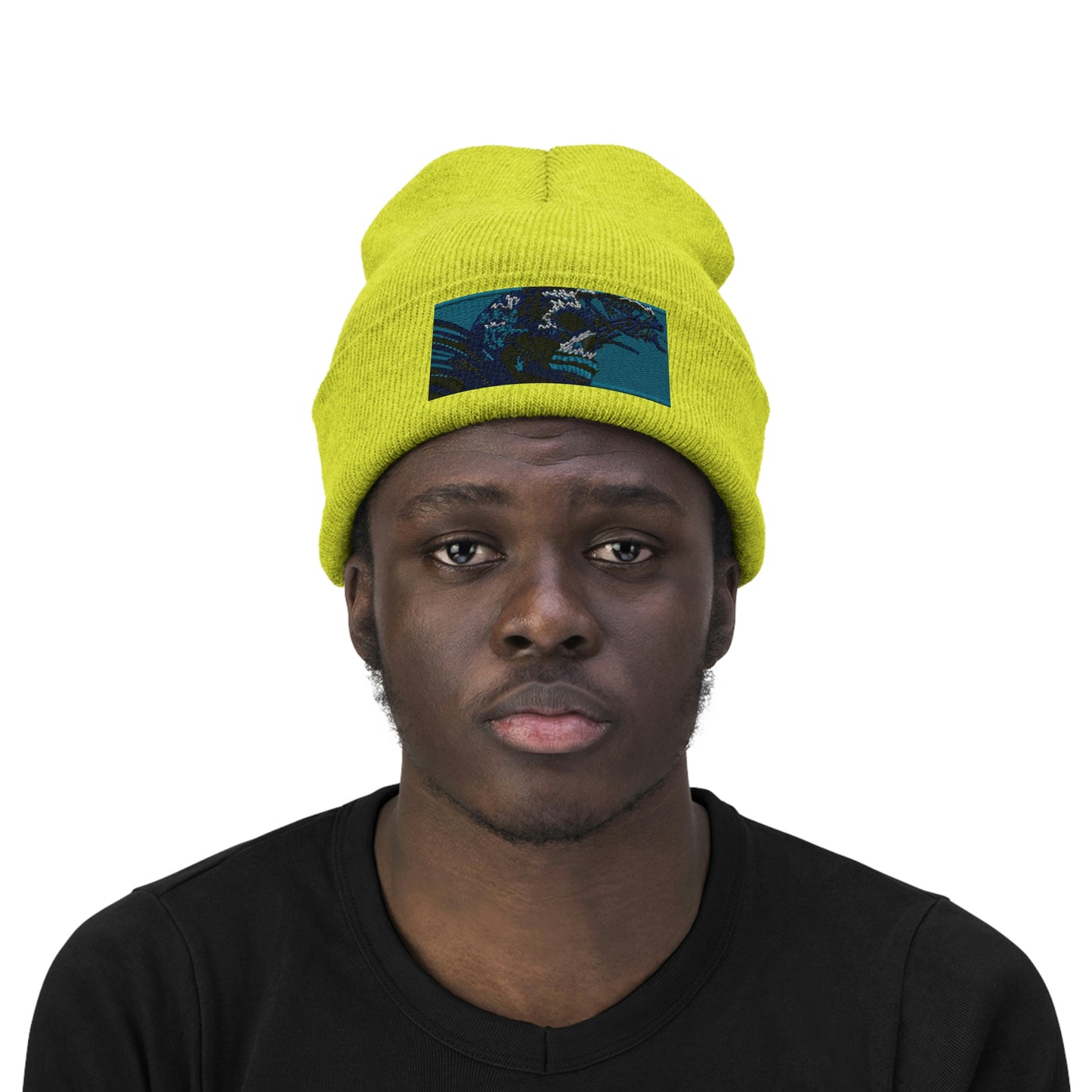 Skull Warrior (color) - Unisex Knit Beanie - Fry1Productions