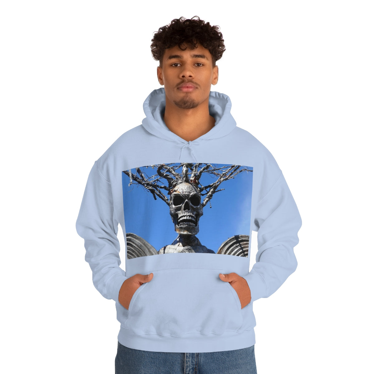 Skull Warrior Stare - Unisex Heavy Blend Hooded Sweatshirt - Fry1Productions