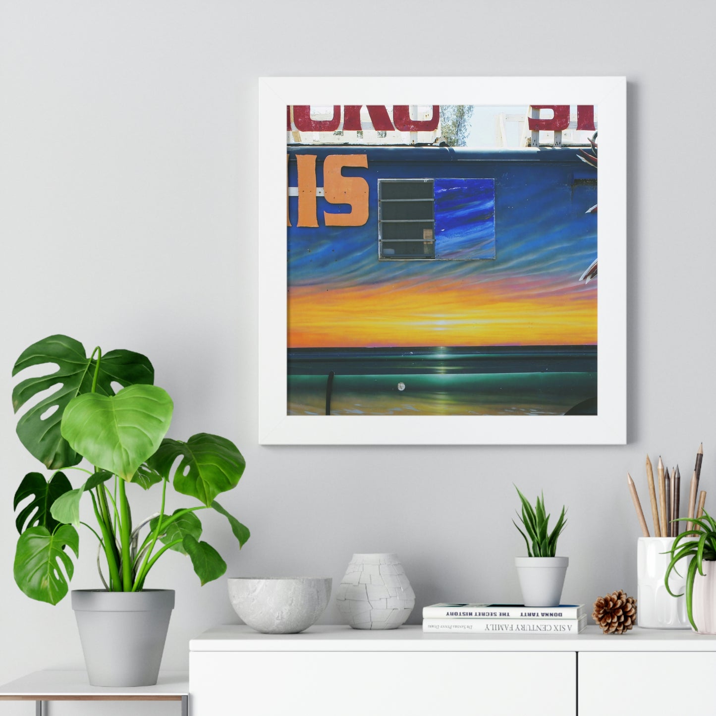 Fumis Aloha - Framed Vertical Poster - Fry1Productions