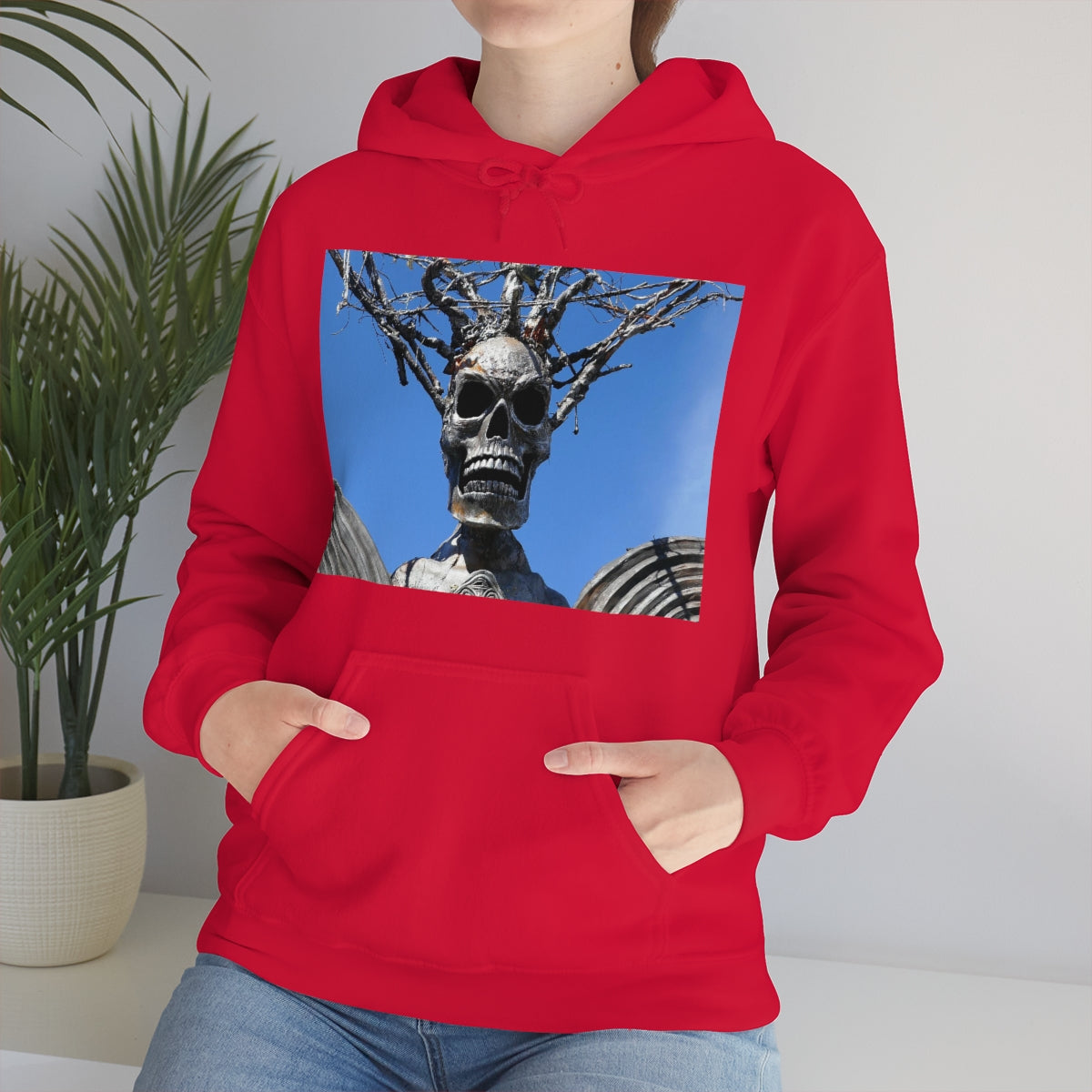 Skull Warrior Stare - Unisex Heavy Blend Hooded Sweatshirt - Fry1Productions