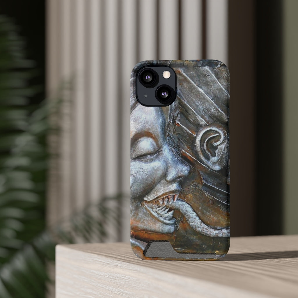 "Snakily Speaking" - Galaxy S22 S21 & iPhone 13 Case With Card Holder - Fry1Productions