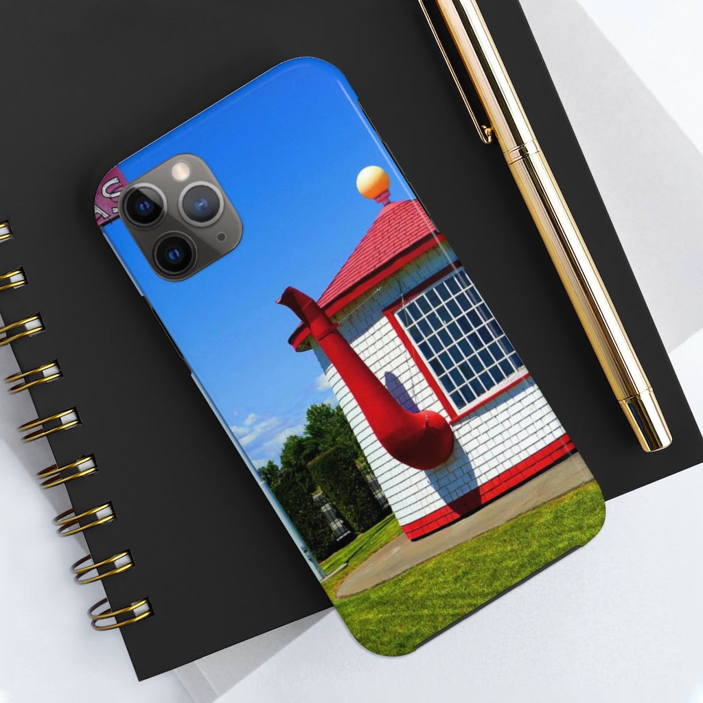 "Historic Teapot Dome Service Station" - iPhone Tough Case - Fry1Productions
