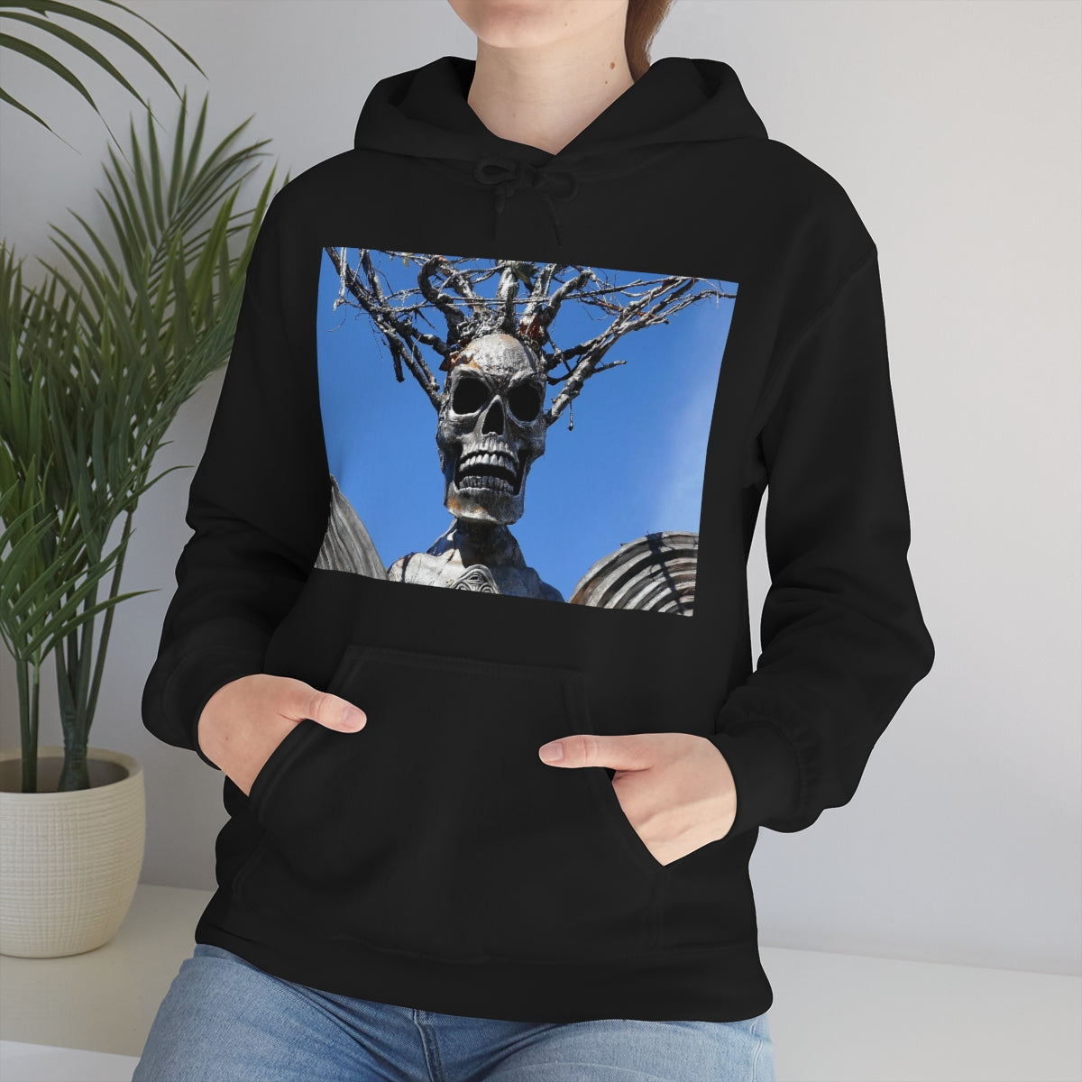Skull Warrior Stare - Unisex Heavy Blend Hooded Sweatshirt - Fry1Productions